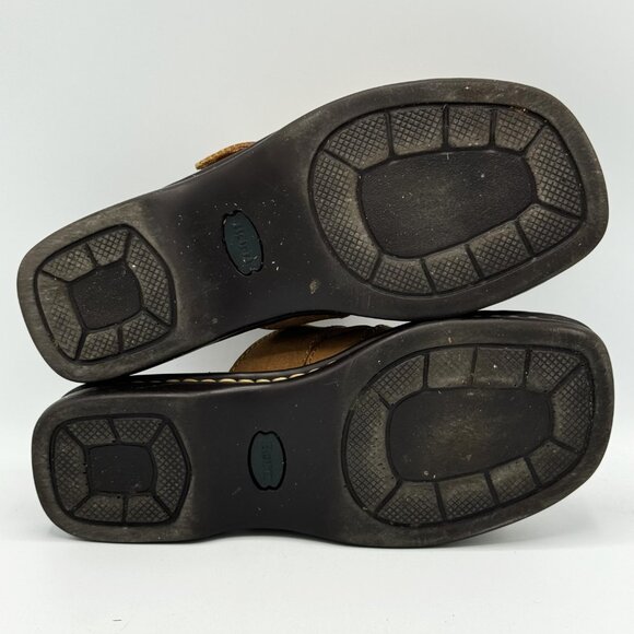 Born Tempo Brazilia Tan Leather Slip On Sandals Size 7 M With Box - Picture 8 of 9